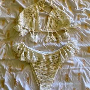 White Crochet Bikini
